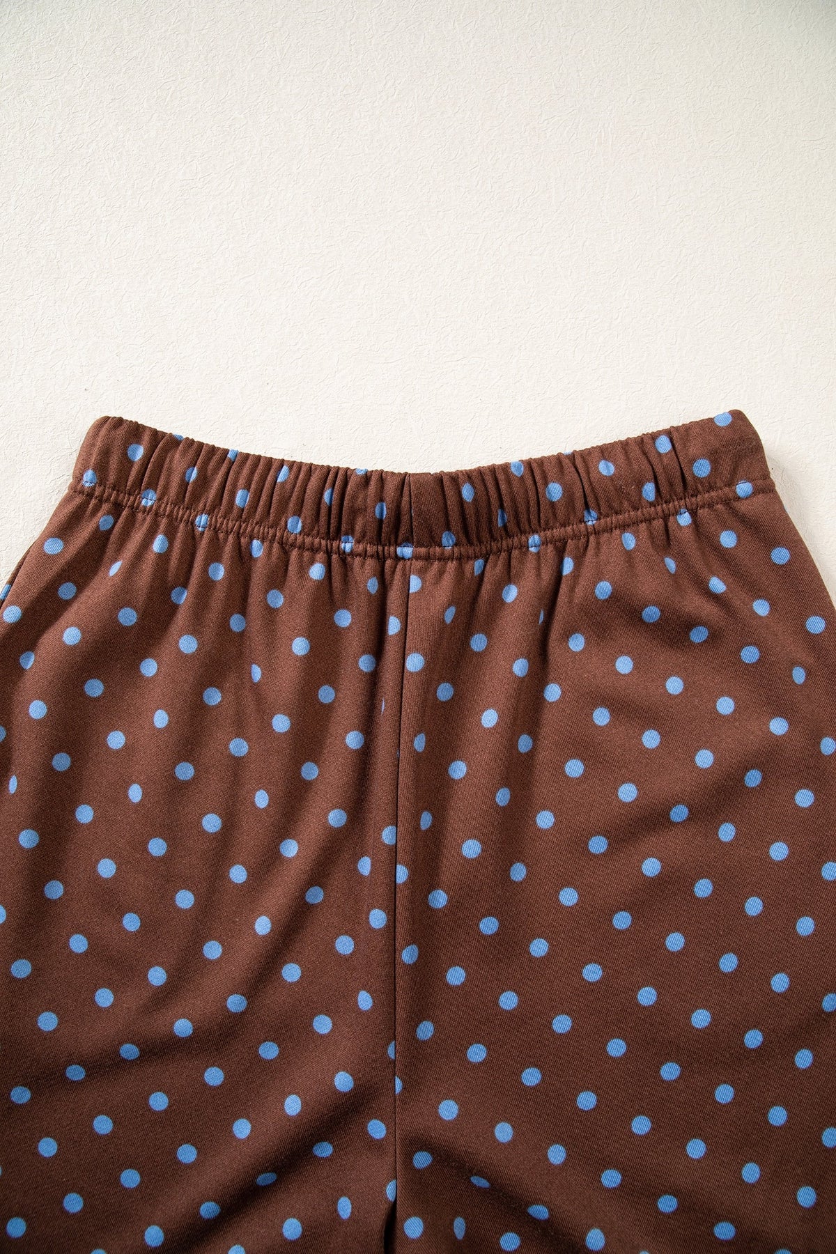 Jane Polka Dot Drawstring Wide Leg Long Sleeve Top Pant Set