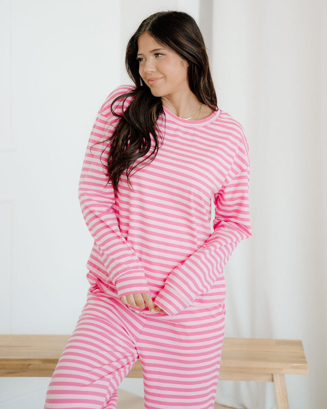 Amayah Buttoned Straight Pants Two Piece Set
