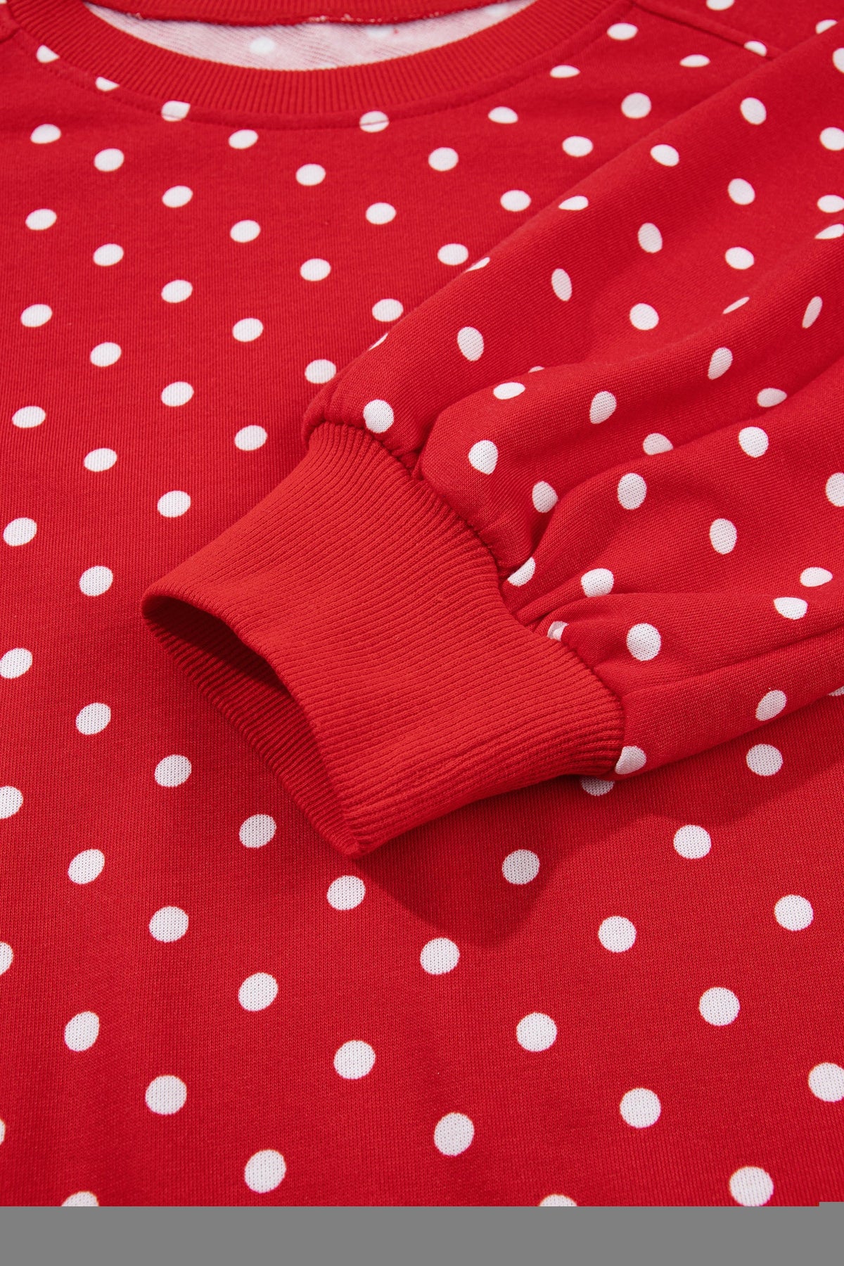 Jane Polka Dot Drawstring Wide Leg Long Sleeve Top Pant Set