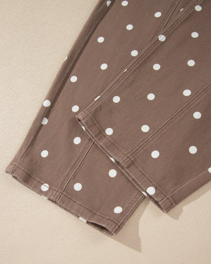 Dallas Polka Dot Print Barrel Jeans