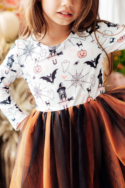 Boo-tiful Halloween L/S Tutu Dress
